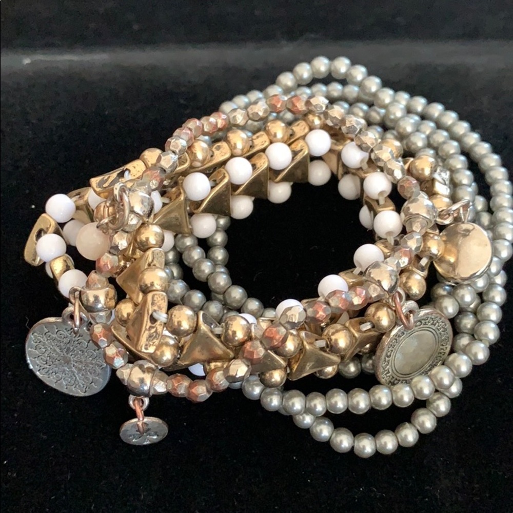 Mixed lot Beaded Stretch Bracelets
